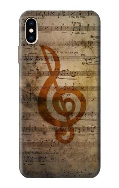 S2368 Sheet Music Notes Funda Carcasa Case para iPhone XS Max