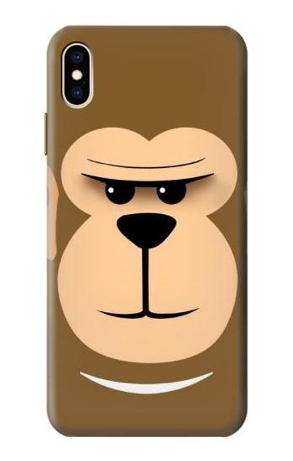 S2721 Cute Grumpy Monkey Cartoon Funda Carcasa Case para iPhone XS Max