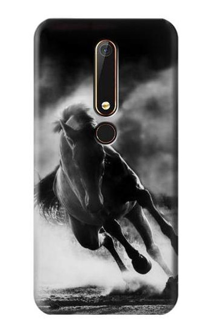 S1860 Running Horse Funda Carcasa Case para Nokia 6.1, Nokia 6 2018