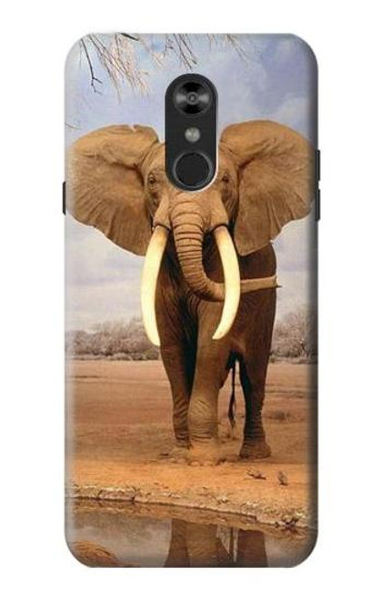 S0310 African Elephant Funda Carcasa Case para LG Q Stylo 4, LG Q Stylus