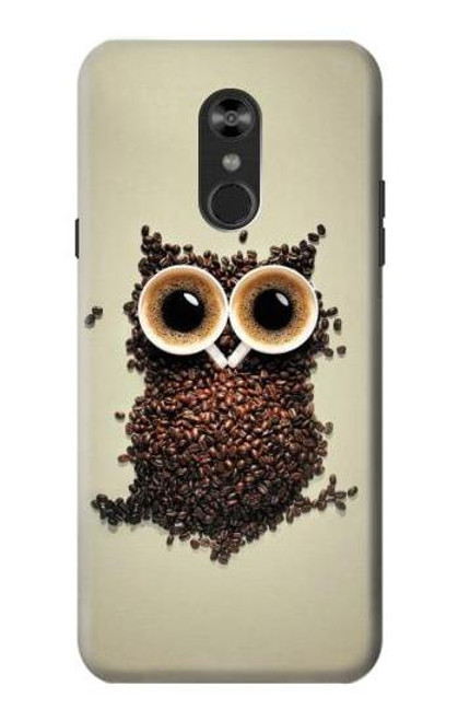 S0360 Coffee Owl Funda Carcasa Case para LG Q Stylo 4, LG Q Stylus
