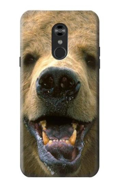 S0840 Grizzly Bear Face Funda Carcasa Case para LG Q Stylo 4, LG Q Stylus