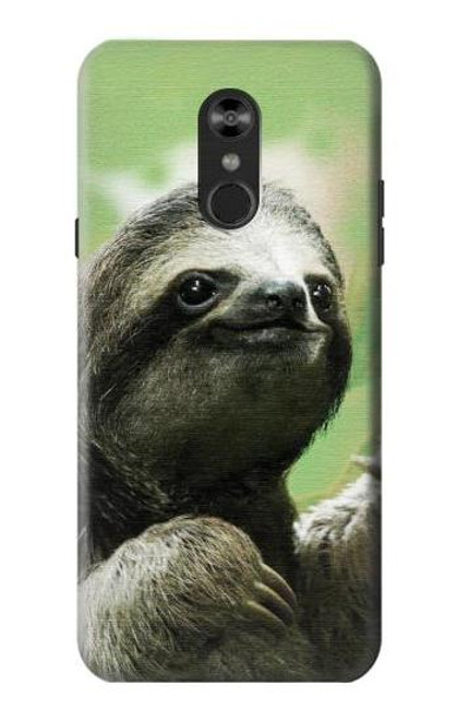 S2708 Smiling Sloth Funda Carcasa Case para LG Q Stylo 4, LG Q Stylus