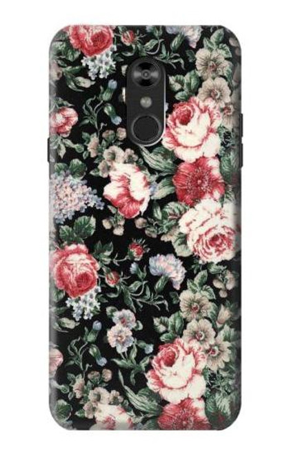 S2727 Vintage Rose Pattern Funda Carcasa Case para LG Q Stylo 4, LG Q Stylus