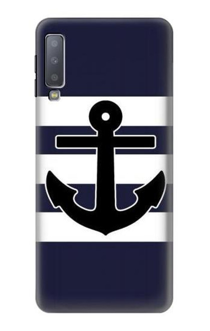 S2758 Anchor Navy Funda Carcasa Case para Samsung Galaxy A7 (2018)