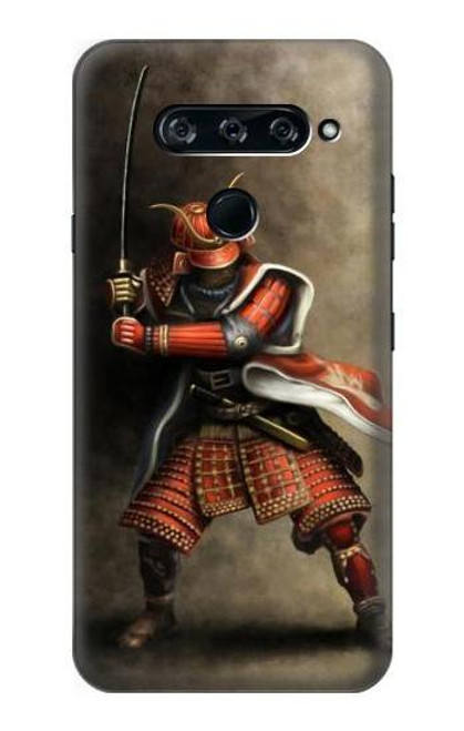 S0796 Japan Red Samurai Funda Carcasa Case para LG V40, LG V40 ThinQ