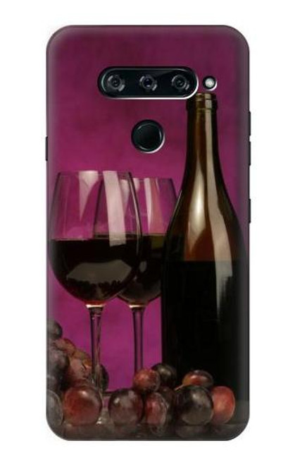 S0910 Red Wine Funda Carcasa Case para LG V40, LG V40 ThinQ