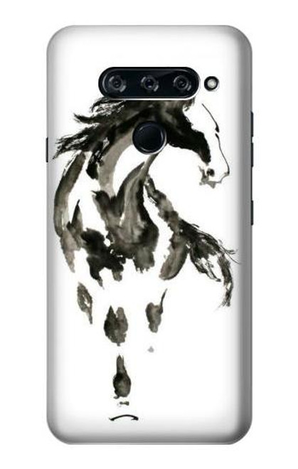 S1031 Horse Paintbrush Funda Carcasa Case para LG V40, LG V40 ThinQ