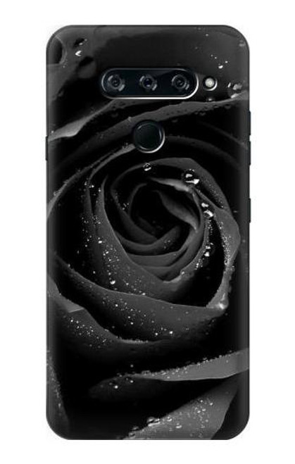 S1598 Black Rose Funda Carcasa Case para LG V40, LG V40 ThinQ