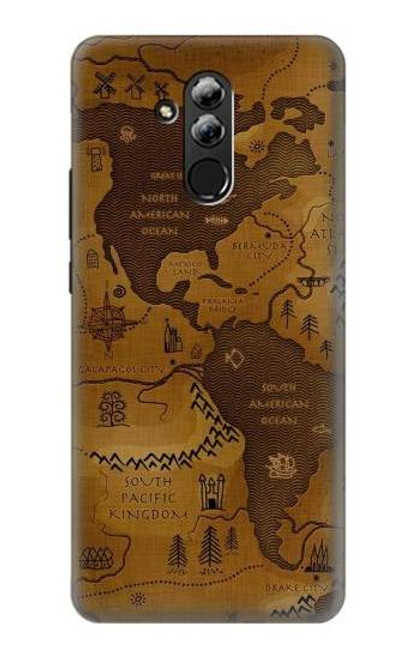 S2861 Antique World Map Funda Carcasa Case para Huawei Mate 20 lite