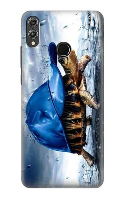 S0084 Turtle in the Rain Funda Carcasa Case para Huawei Honor 8X