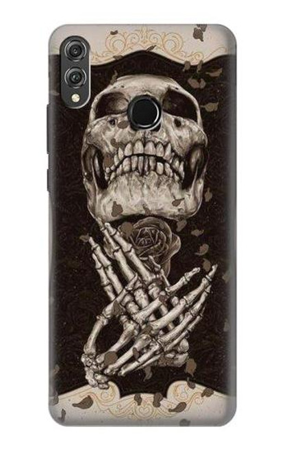 S1676 Skull Rose Funda Carcasa Case para Huawei Honor 8X