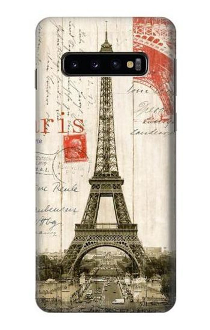 S2108 Eiffel Tower Paris Postcard Funda Carcasa Case para Samsung Galaxy S10