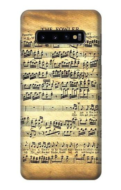 S2667 The Fowler Mozart Music Sheet Funda Carcasa Case para Samsung Galaxy S10