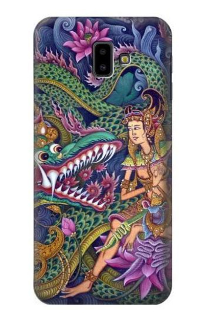 S1240 Bali Painting Funda Carcasa Case para Samsung Galaxy J6+ (2018), J6 Plus (2018)