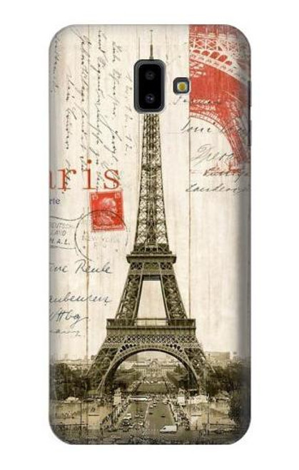 S2108 Eiffel Tower Paris Postcard Funda Carcasa Case para Samsung Galaxy J6+ (2018), J6 Plus (2018)