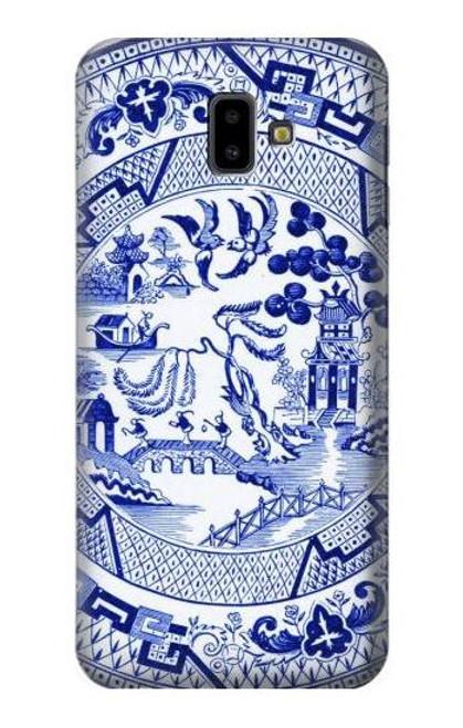 S2768 Willow Pattern Graphic Funda Carcasa Case para Samsung Galaxy J6+ (2018), J6 Plus (2018)