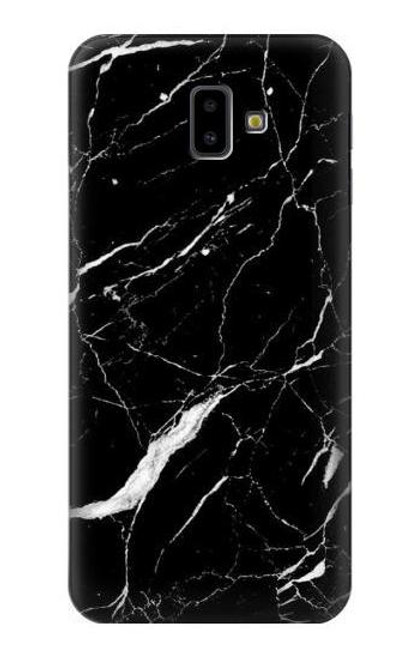 S2895 Black Marble Graphic Printed Funda Carcasa Case para Samsung Galaxy J6+ (2018), J6 Plus (2018)