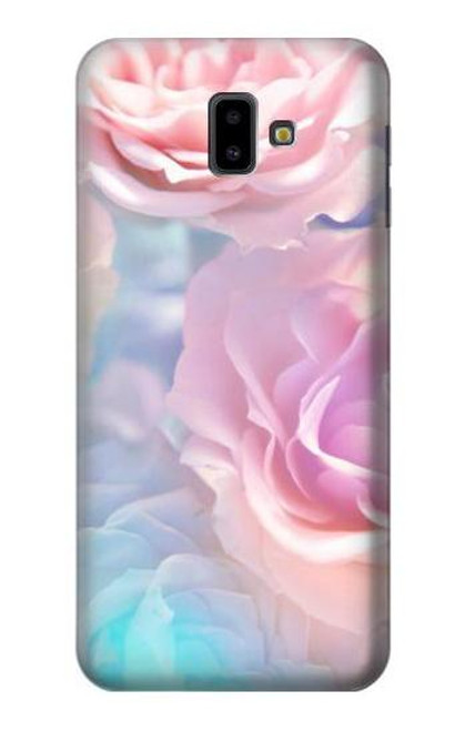 S3050 Vintage Pastel Flowers Funda Carcasa Case para Samsung Galaxy J6+ (2018), J6 Plus (2018)