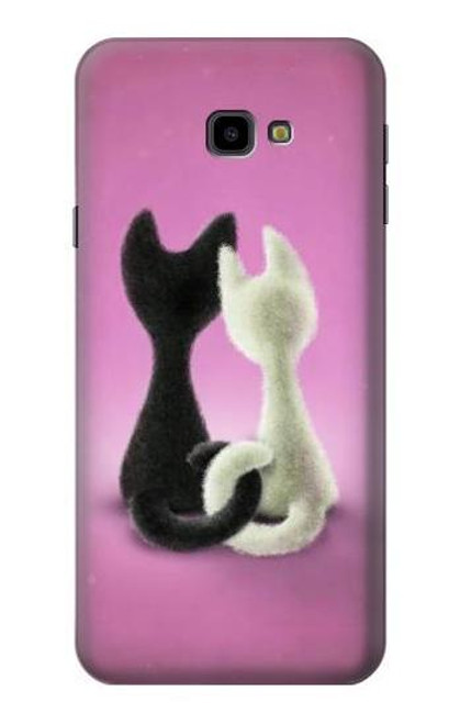 S1832 Love Cat Funda Carcasa Case para Samsung Galaxy J4+ (2018), J4 Plus (2018)