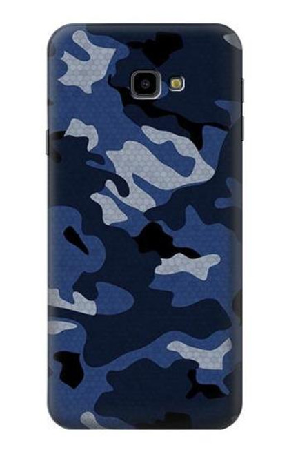 S2959 Navy Blue Camo Camouflage Funda Carcasa Case para Samsung Galaxy J4+ (2018), J4 Plus (2018)