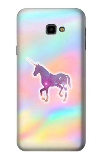 S3203 Rainbow Unicorn Funda Carcasa Case para Samsung Galaxy J4+ (2018), J4 Plus (2018)