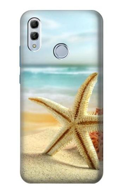 S1117 Starfish on the Beach Funda Carcasa Case para Huawei Honor 10 Lite, Huawei P Smart 2019