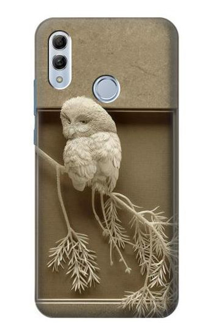 S1386 Paper Sculpture Owl Funda Carcasa Case para Huawei Honor 10 Lite, Huawei P Smart 2019