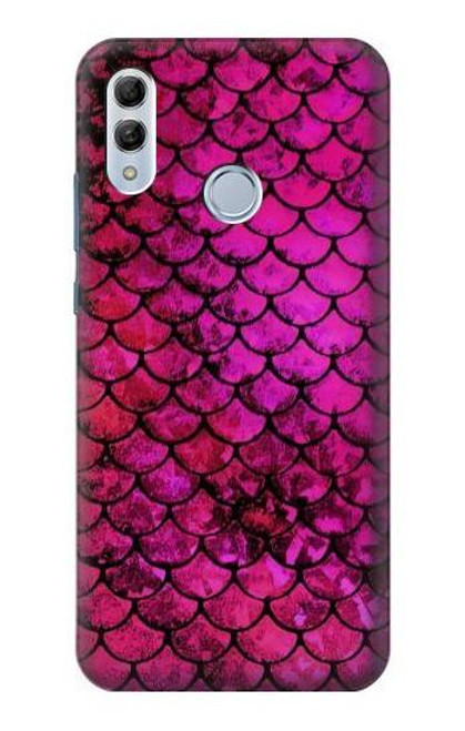 S3051 Pink Mermaid Fish Scale Funda Carcasa Case para Huawei Honor 10 Lite, Huawei P Smart 2019