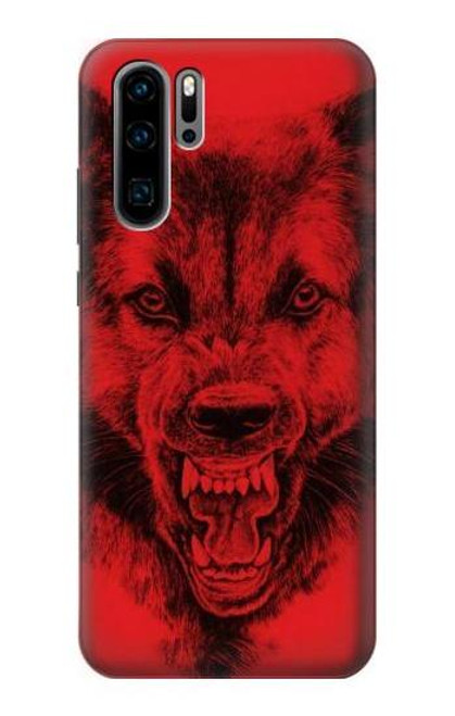 S1090 Red Wolf Funda Carcasa Case para Huawei P30 Pro