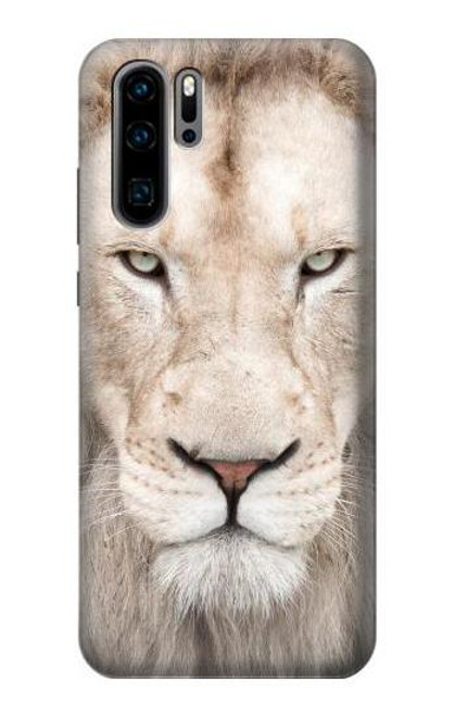 S2399 White Lion Face Funda Carcasa Case para Huawei P30 Pro