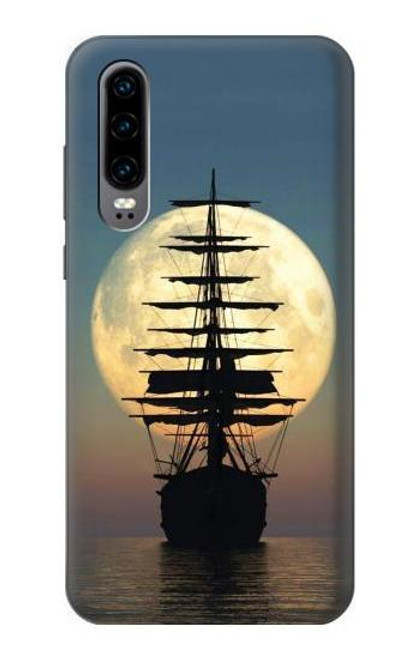 S2897 Pirate Ship Moon Night Funda Carcasa Case para Huawei P30