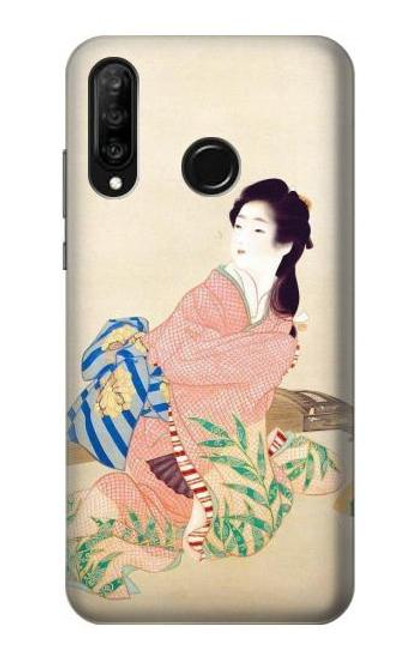 S0889 Japan Art Kimono Funda Carcasa Case para Huawei P30 lite