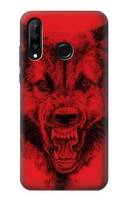 S1090 Red Wolf Funda Carcasa Case para Huawei P30 lite