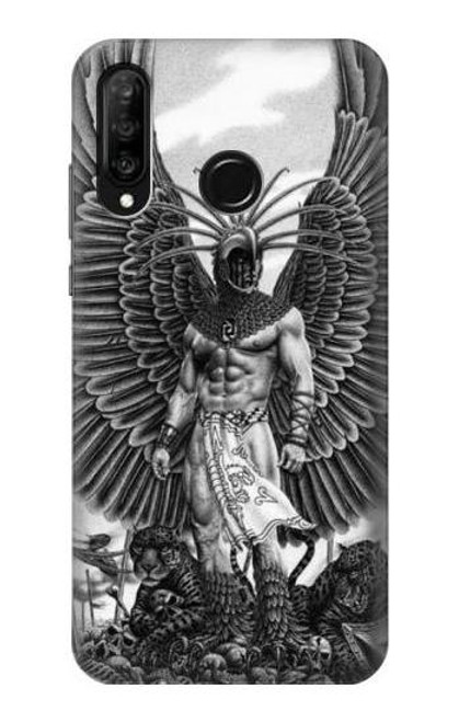 S1235 Aztec Warrior Funda Carcasa Case para Huawei P30 lite