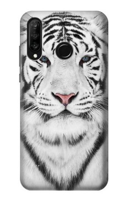 S2553 White Tiger Funda Carcasa Case para Huawei P30 lite