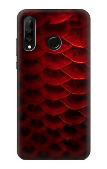 S2879 Red Arowana Fish Scale Funda Carcasa Case para Huawei P30 lite