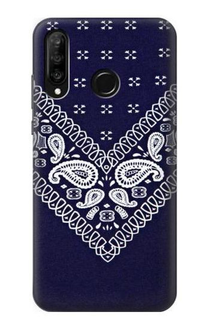 S3357 Navy Blue Bandana Pattern Funda Carcasa Case para Huawei P30 lite