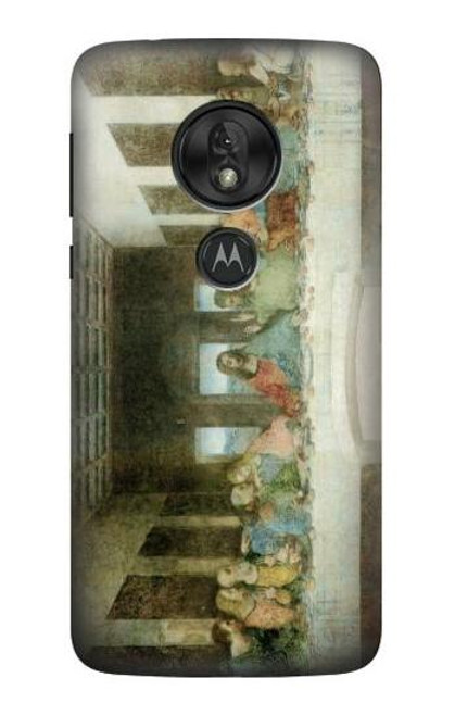 S0173 Leonardo DaVinci The Last Supper Funda Carcasa Case para Motorola Moto G7 Play