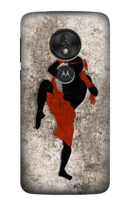 S2634 Muay Thai Kickboxing Martial Art Funda Carcasa Case para Motorola Moto G7 Play