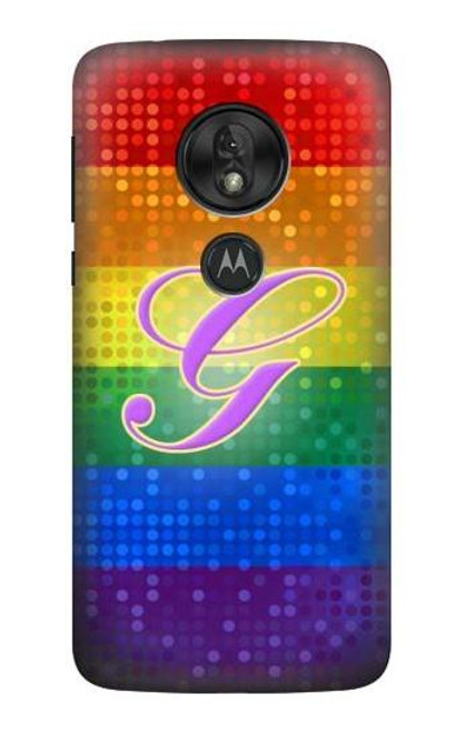 S2899 Rainbow LGBT Gay Pride Flag Funda Carcasa Case para Motorola Moto G7 Play