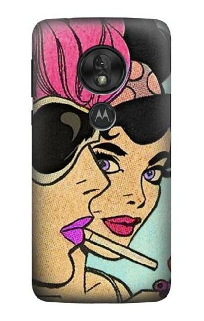 S3171 Girls Pop Art Funda Carcasa Case para Motorola Moto G7 Play