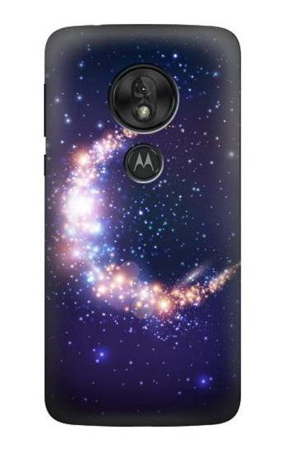 S3324 Crescent Moon Galaxy Funda Carcasa Case para Motorola Moto G7 Play