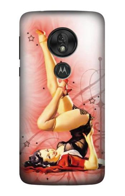 S1669 Pinup Girl Vintage Funda Carcasa Case para Motorola Moto G7 Power