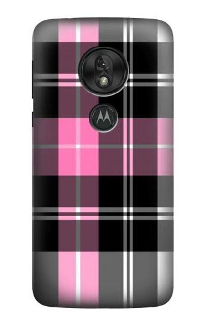 S3091 Pink Plaid Pattern Funda Carcasa Case para Motorola Moto G7 Power