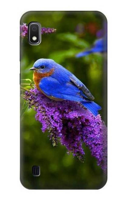 S1565 Bluebird of Happiness Blue Bird Funda Carcasa Case para Samsung Galaxy A10