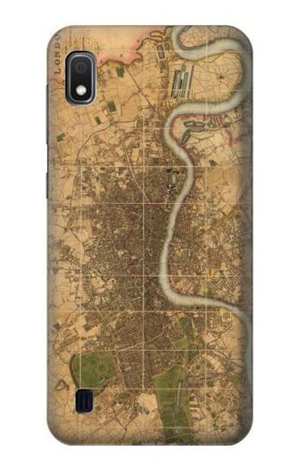 S3230 Vintage Map of London Funda Carcasa Case para Samsung Galaxy A10