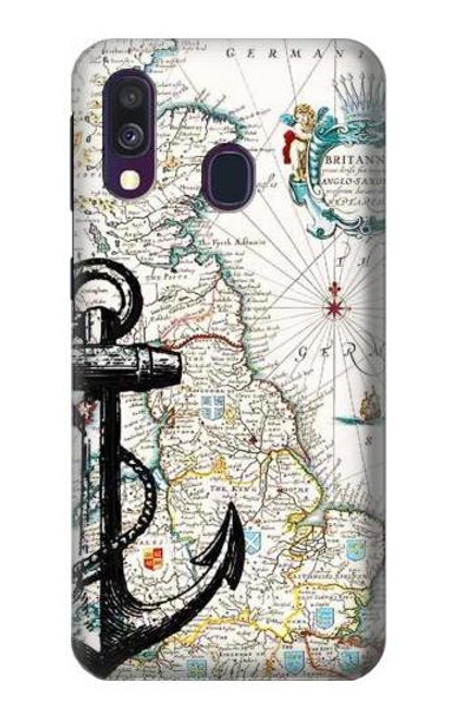 S1962 Nautical Chart Funda Carcasa Case para Samsung Galaxy A40