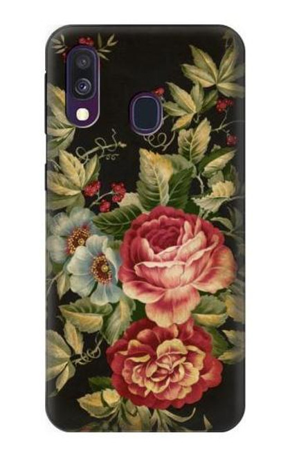 S3013 Vintage Antique Roses Funda Carcasa Case para Samsung Galaxy A40
