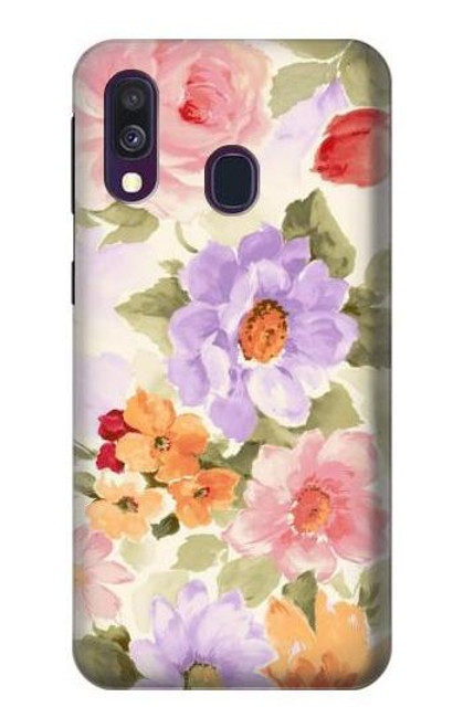 S3035 Sweet Flower Painting Funda Carcasa Case para Samsung Galaxy A40